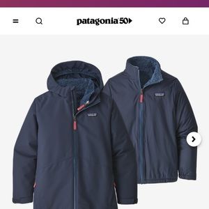 Girls H2No Patagonia 2-in1 raincoat & fleece size 10/medium